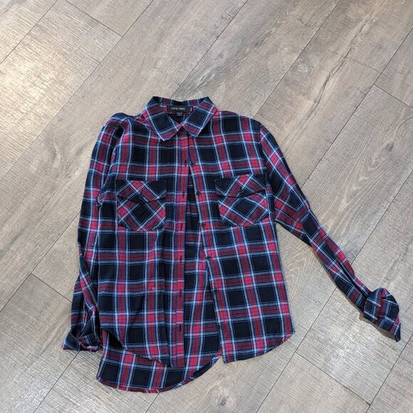 Love Tree Plaid Button-Up Shirt - Picture 1 of 2
